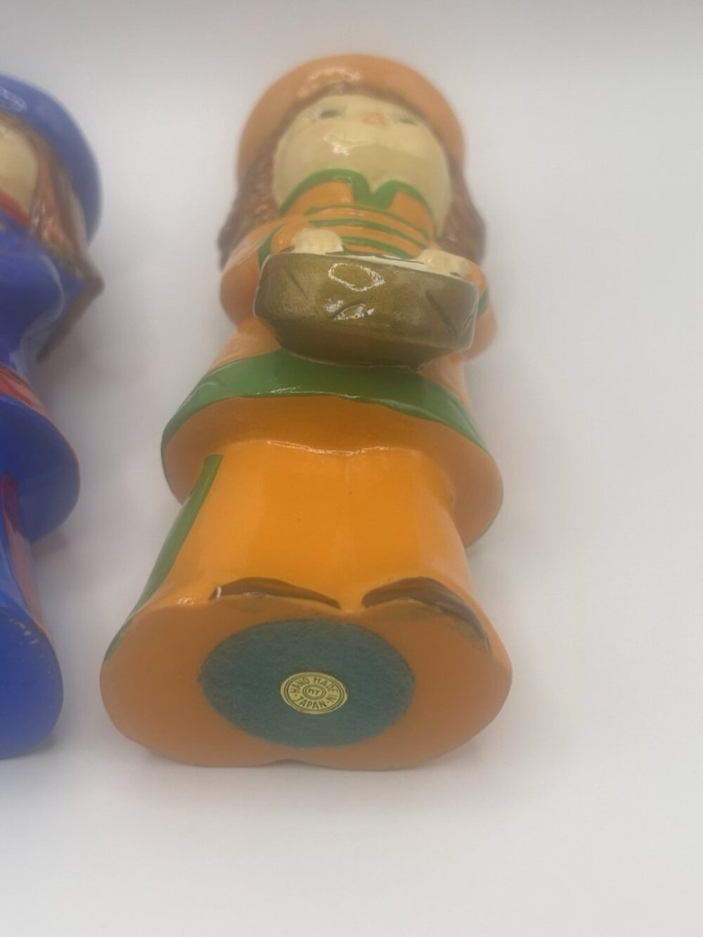 3 Mid Century Paper Mache Plaster Band Figurines Marching Christmas Japan Vntg - Picture 10 of 16
